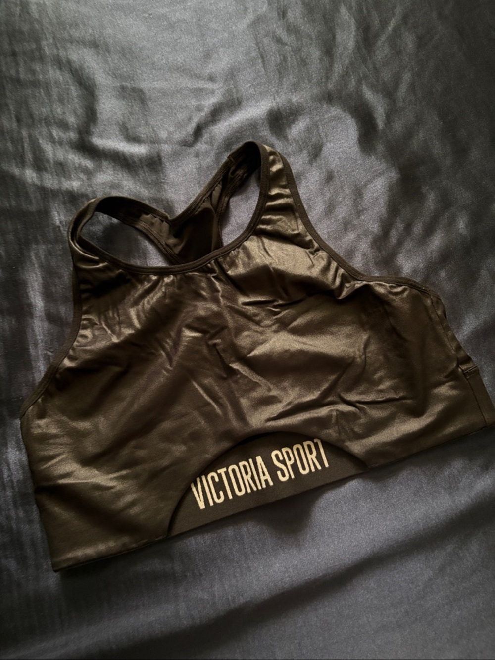 Victoria's Secret Black Victoria Sport Racerback Sports Bra